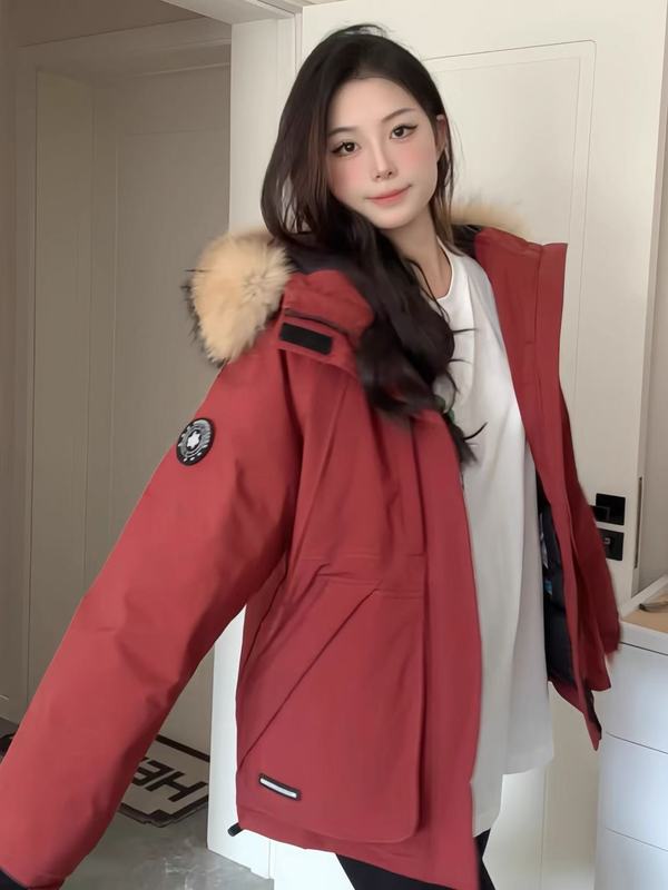 新国标90绒工装派克服羽绒服女中长款小个子加厚外套2025真貉子毛|undefined