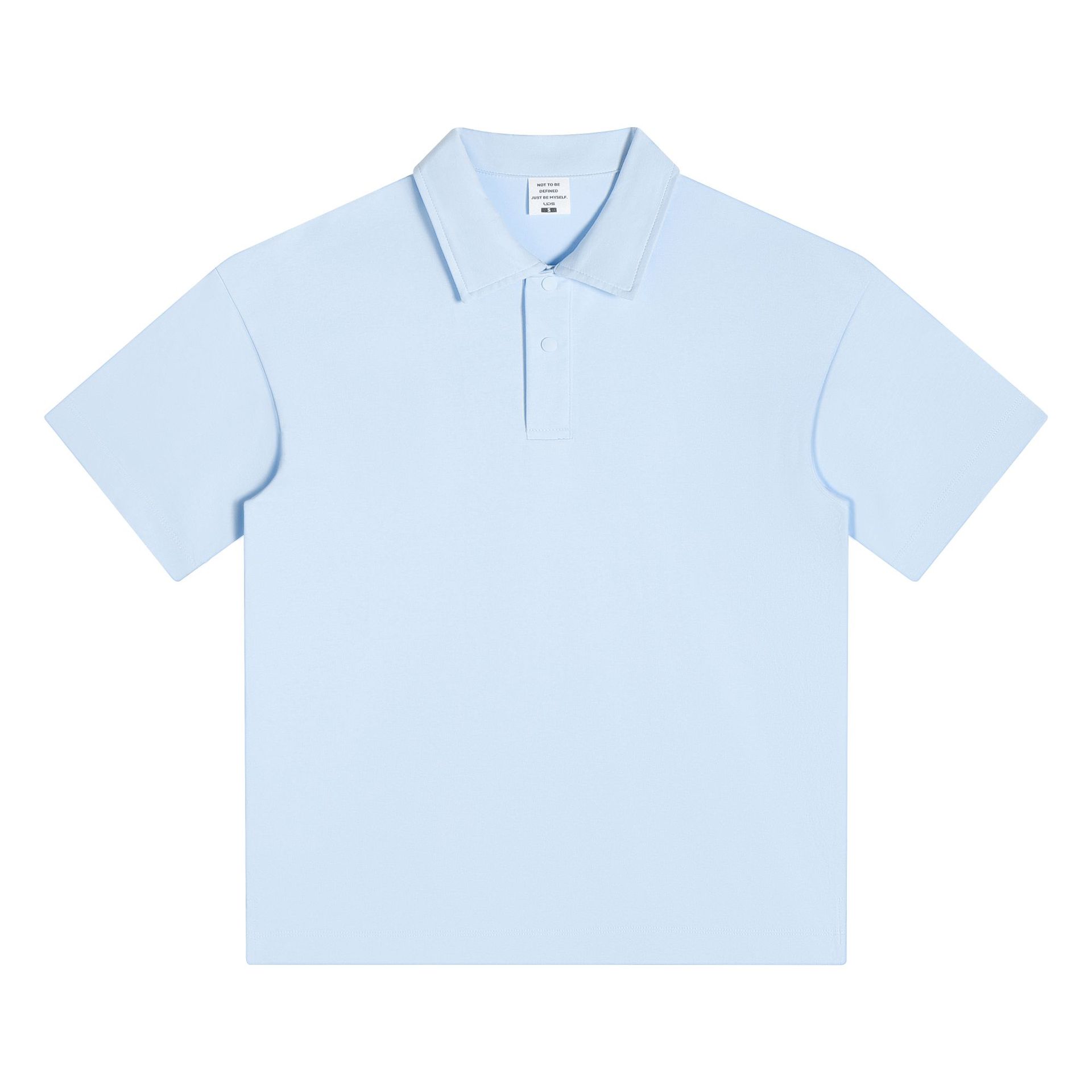Trendy Brand Solid Color 240g Heavy Solona Lapel Short-sleeved Polo Shirt Men's Summer Antibacterial Cool Feeling Daily Leisure T_viptrois.com
