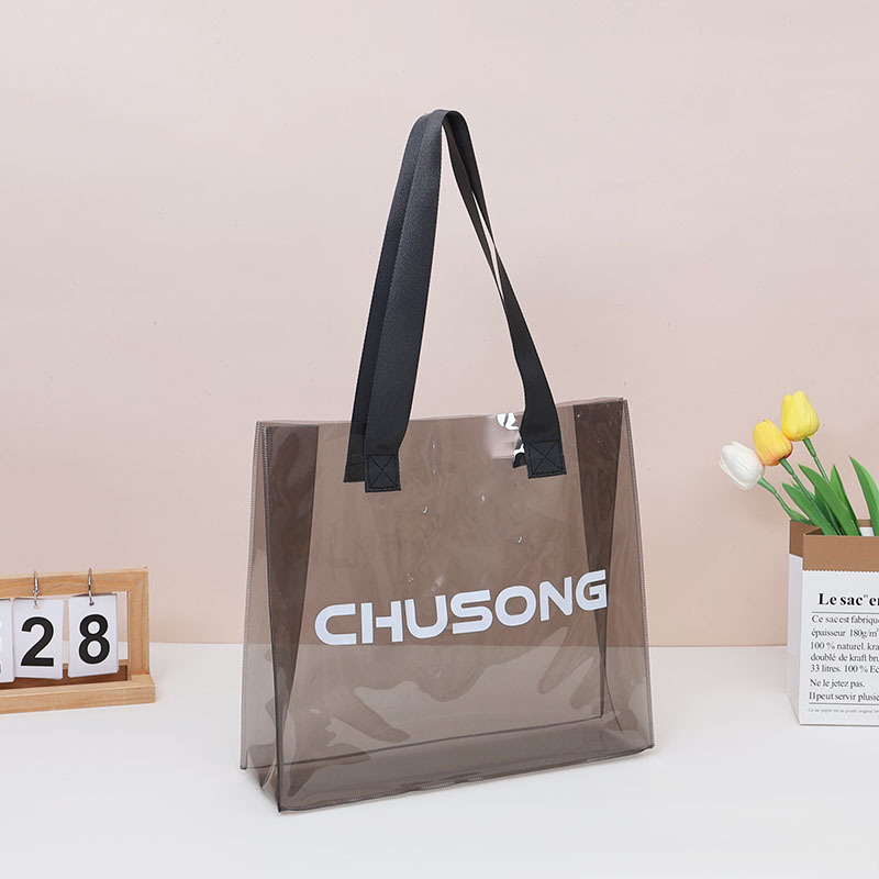 Nuevo bolso de jalea transparente bolso de compras letras PVC bolso de gran capacidad promoción logo personalizado