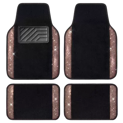 Universal Foot Pad, Diamond Car Floor Mats, Universal - gold