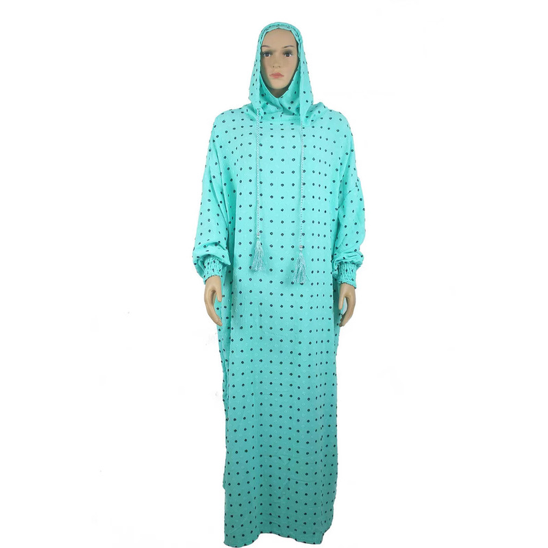 New Large-Size Cross-Border Robe, Elegant Long Dress, Loose Casual Drawstring Long-Sleeve African Ethnic Clothing Cover-Up