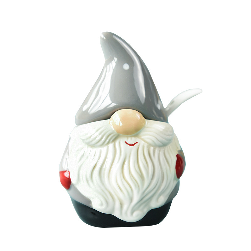 Santa condimento frasco de cerámica creativa condimento almacenamiento nórdico ins con tapa condimento frasco conjunto