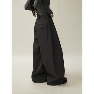 2870 # Autumn and Winter Silhouette Attitude Crisp Wool Blend Three-Dimensional Cut Starfruit Silhouette Suit Pants