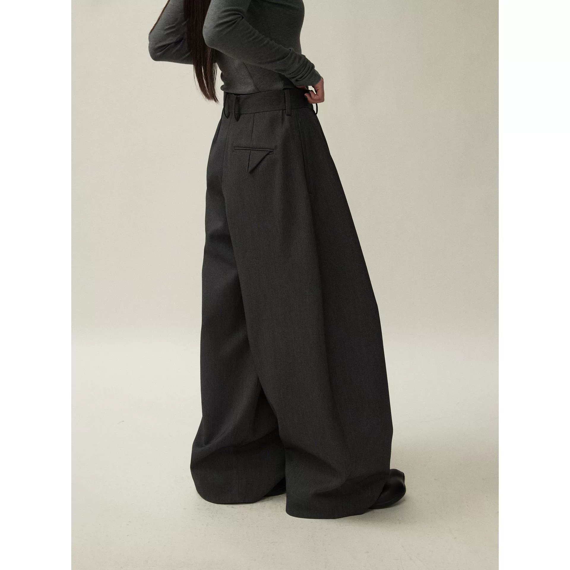 2870 # Осенне-зимний силуэт, четкий смесовый шерстяной костюм с трехмерным кроем, силуэт звездообразного фрукта, костюмные брюки