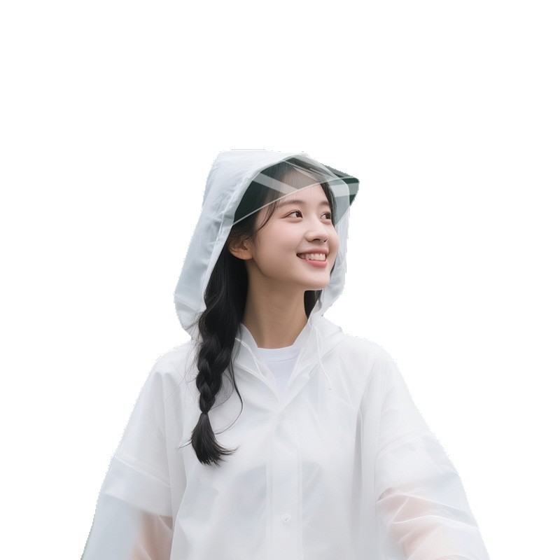 帽檐雨衣一次性成人外穿长全身防暴雨加厚便携户外登山旅行徒步|undefined