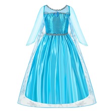 2025爱莎艾莎公主裙冰雪奇缘亮片童裙爱沙女王儿童礼服女童连衣裙