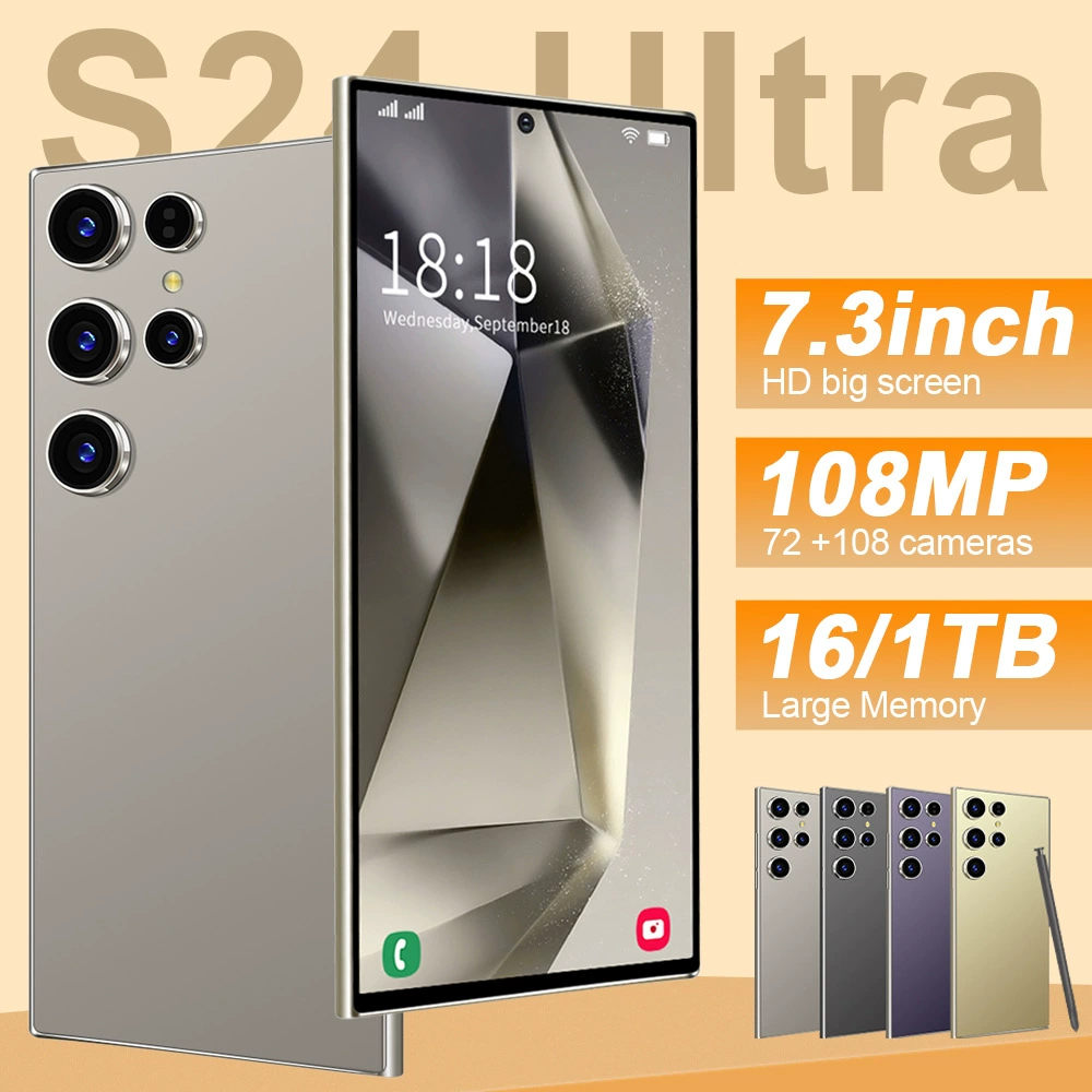 Смартфон S24 Ultra, Android 16, 16 ГБ / 1 ТБ, со встроенным пером, 7,3″ дисплей