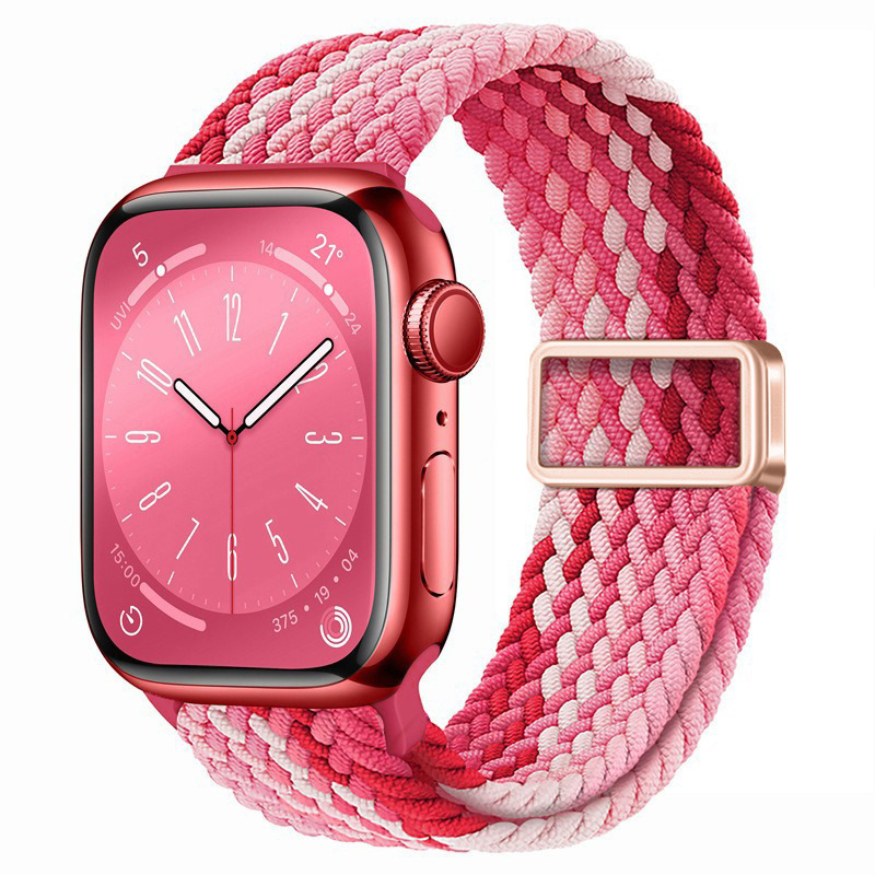 适用ApplewatchS11苹果表带磁吸扣尼龙弹力编织iwatch10手表表带|undefined