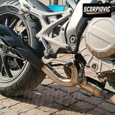 Motorcycle exhaust pipe, pipe set SC barrel Scorpio