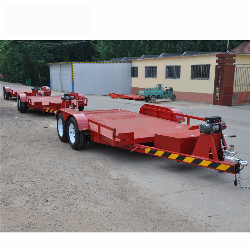 2吨汽车拖车 机器人拖车 雾炮拖车 履带拖车 平板拖车
