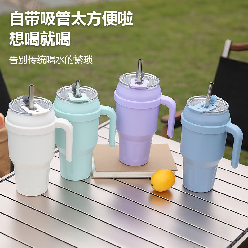 2025新款40oz可双饮小胖杯 真空简约高档水杯304不锈钢户外保温杯|undefined