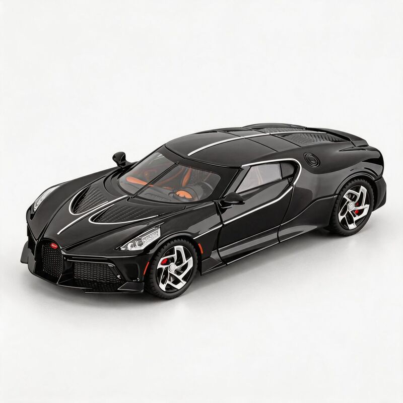 1:24 Bugatti Night Sound Alloy Car Model with Sound and Light, High-Quality Car Dashboard Luxury Decoration 1:24 Bugatti Night Sound Alloy Car Model with Sound and Light, High-Quality Car Dashboard Luxury Decoration