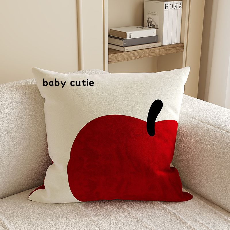 New Year's Red Living Room Sofa Decorative Pillow Waist Pillow with Core Cartoon Bedroom Bedside Atmosphere Cushion Back Cushion