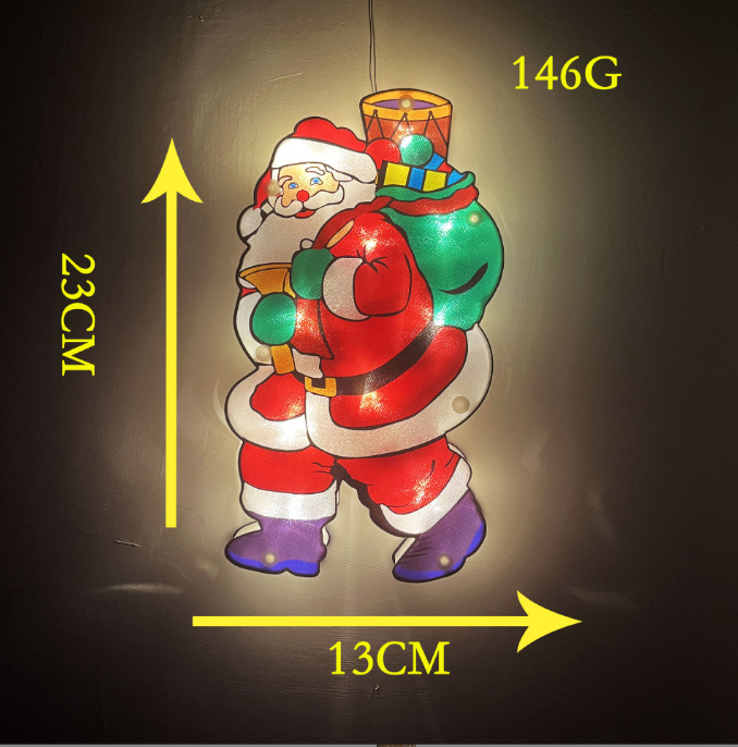 Amazon Venta caliente LED cocina ventana lechón luces colgantes luces de Navidad luces de colores decoración navideña escena ambiente luces