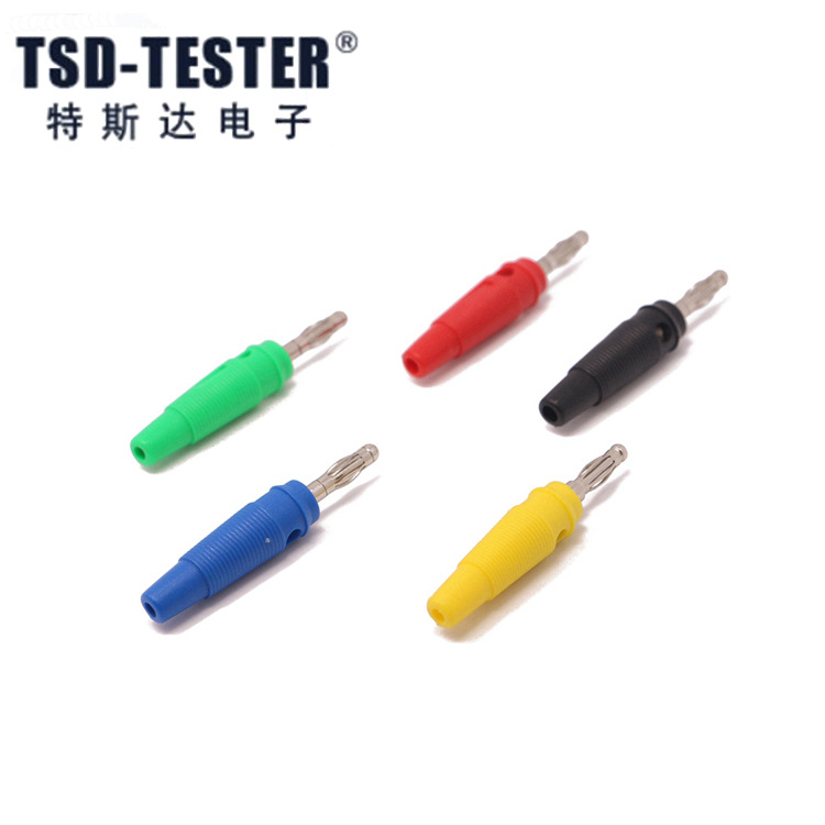 B5411 Plastic Lantern Banana Plug, Soft Tail Nickel Plated 4mm Lantern Banana Plug, 5 Color Lantern Banana Plug