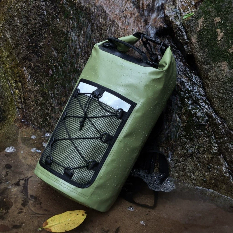 Waterproof capacious climbing backpack for camping for traveling wet and dry separation
