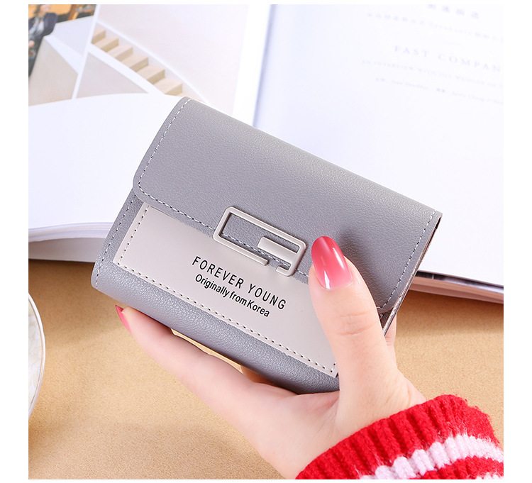 75g Weight Flip Cover Closure Type Coin Purse Bags Type Street Occasion Pu Leather Material Women's Solid Color Pu Leather Flip Cover Wallets