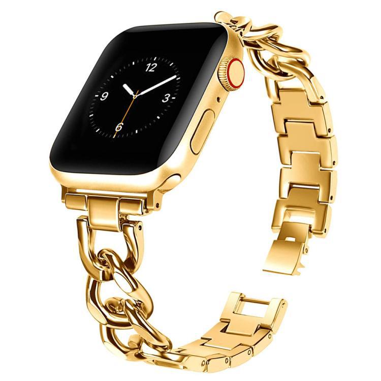 xDfind Small Perfume Silver Metal Bracelet para Apple Watch 38 - 49mm Diseño de cadena trenzada