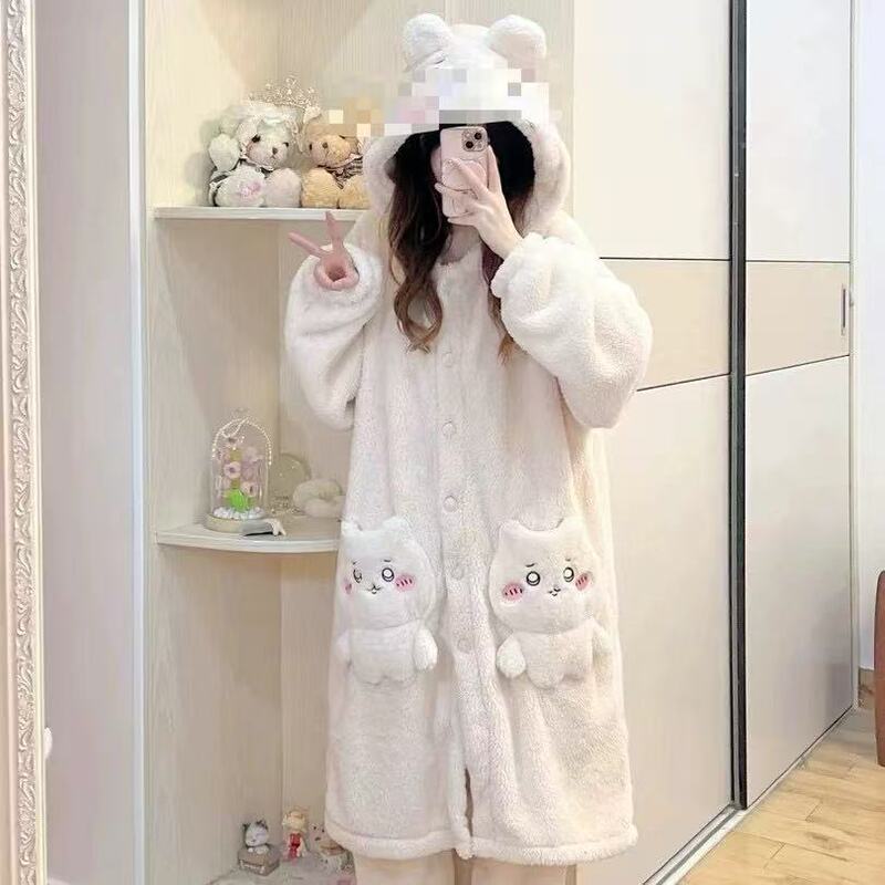 2025年秋冬新作 Jiyikawa コーラルベルベット厚みのあるパジャマ カップルホーム服は屋外でも着用可能 混合バッチ|undefined
