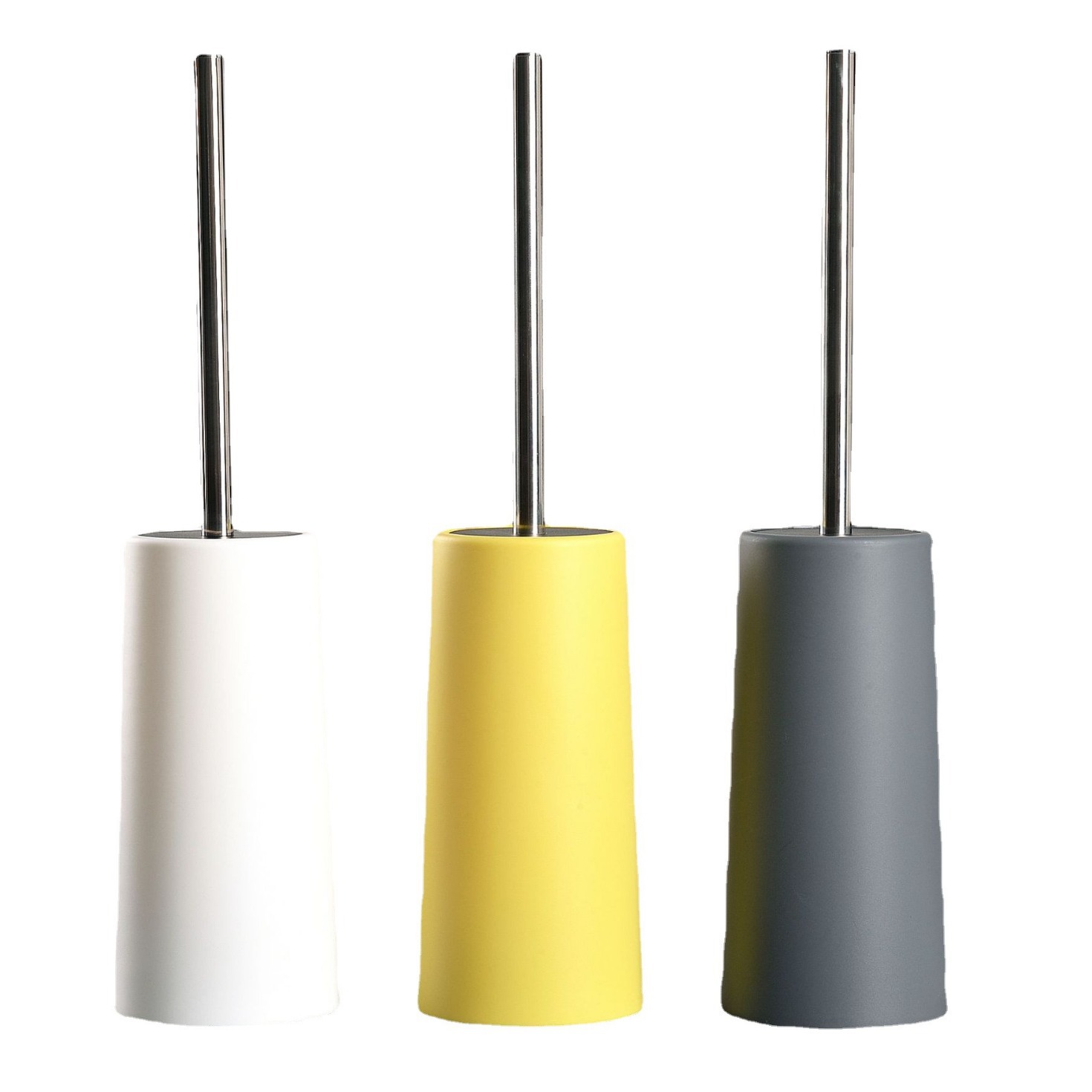 Baño aseo limpieza suministros aseo cepillo traje base de plástico mango de acero inoxidable para traje de hotel