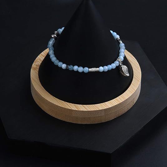 Bracelet arbre de vie plume avec pierres turquoise bohème_voghion.com