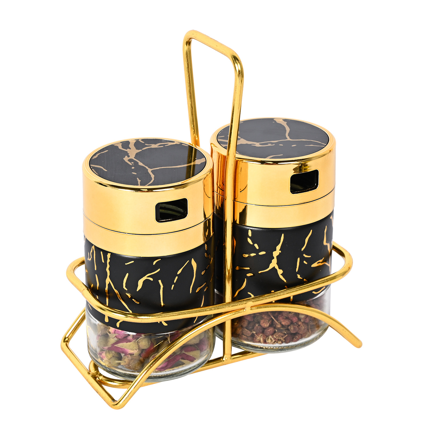 Caja de condimento de cocina transfronteriza moderna simple condimento tarro Rosa hogar Luz lujo condimento tarro traje combinación al por mayor