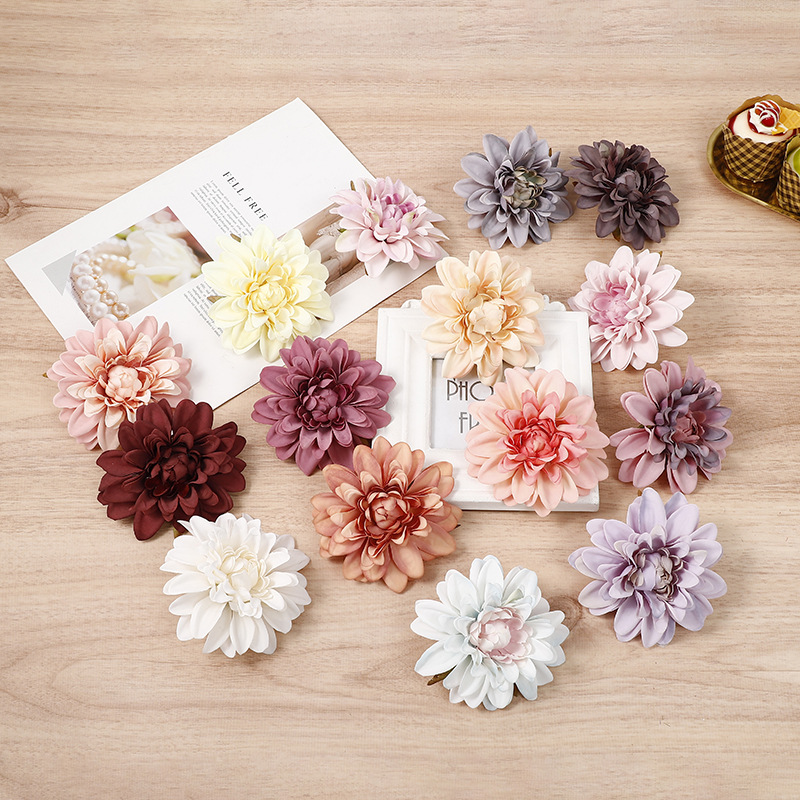 Simulation Dahlia handmade diy material Hotel Hotel interior decoration fake flower scene layout photography props