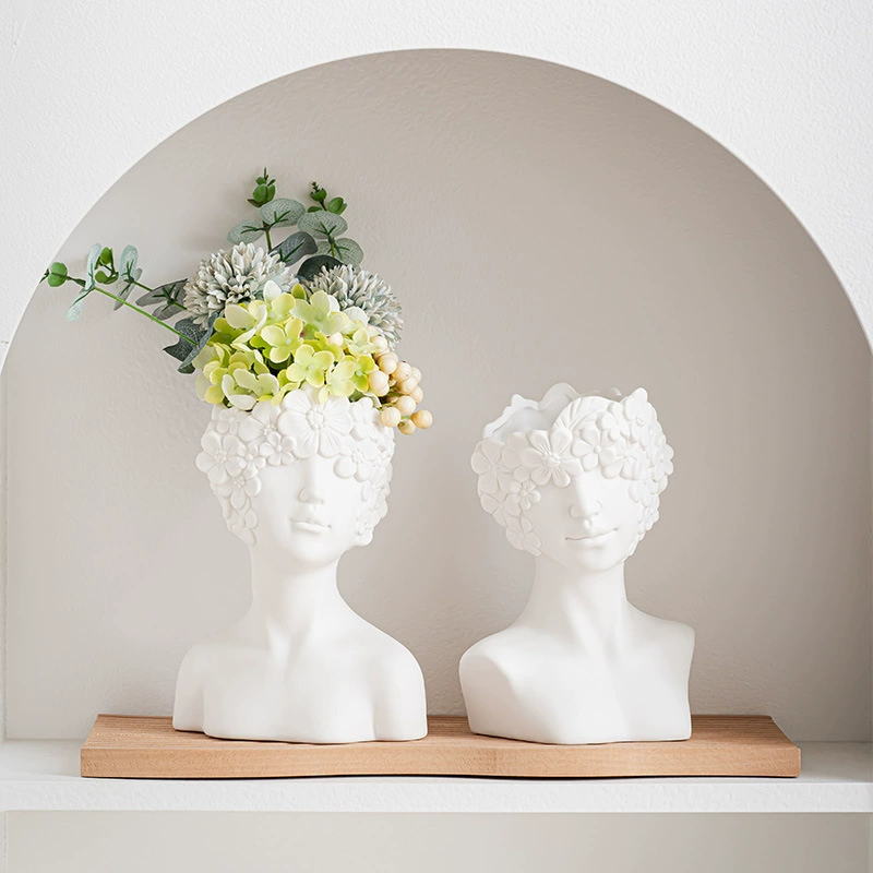 Керамическая ваза Yide Duan, декоративное искусство, домашняя гостиная, цветочная композиция, женская ваза для искусства человеческого тела, украшения