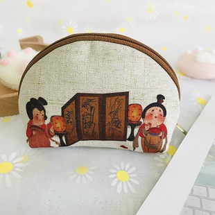Кошелёк на молнии, маленькая сумка, органайзер-сумка, помада, ключница, кошелёк, тканевый