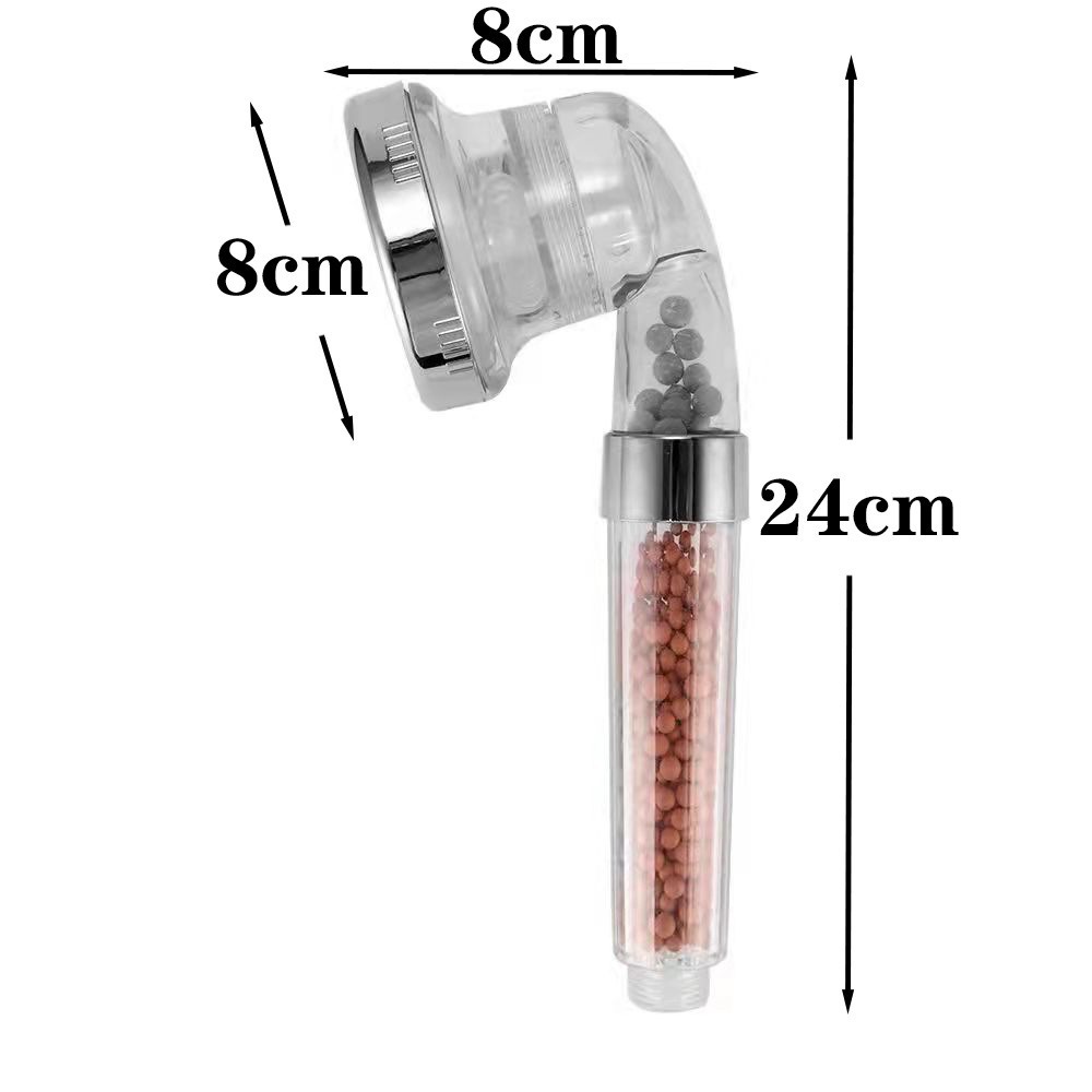 Negative ion pressurized shower head, adjustable filter shower head, household handheld shower head, rain shower head Specification drawing