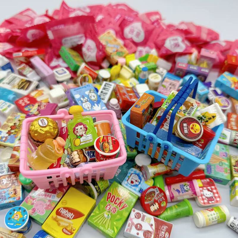 Mini Supermarket Convenience Store Small Bottles Realistic Food Toys Blind Bags Miniature Scene Props Gifts
