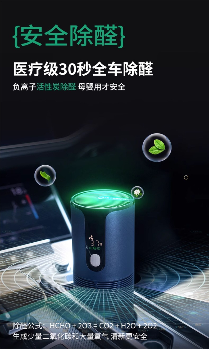 Car Air Purifier Suitable for Xiaomi Car Pm2.5 Negative Ion New Car Interior to Eliminate Formaldehyde and Remove Odor