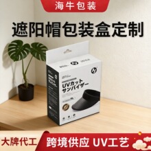 挂耳包装盒定制彩色印刷遮阳帽服饰折叠彩盒白卡纸盒子小批量定做