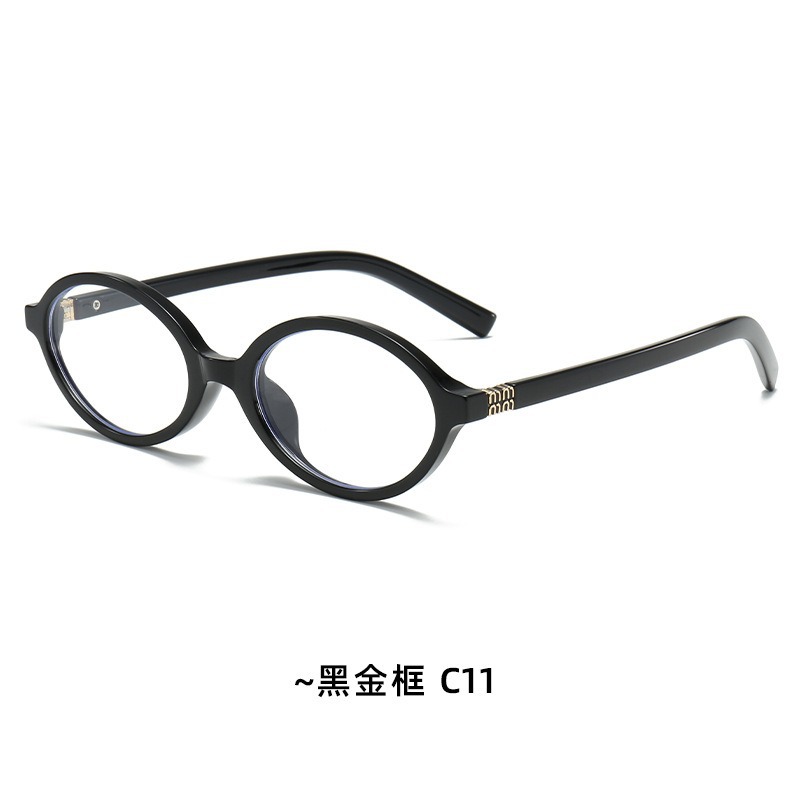 Zhang Yuanying con gafas de marco elíptico de nerd simple pueden equiparse con lentes de marco TR90 de tortuga antiluz azul miopía image 10