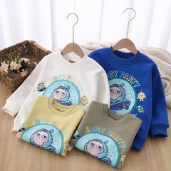 Drop shipping 2024 spring children's clothing skateboard egg pattern changeable embroidery sequins boys' hoodie 