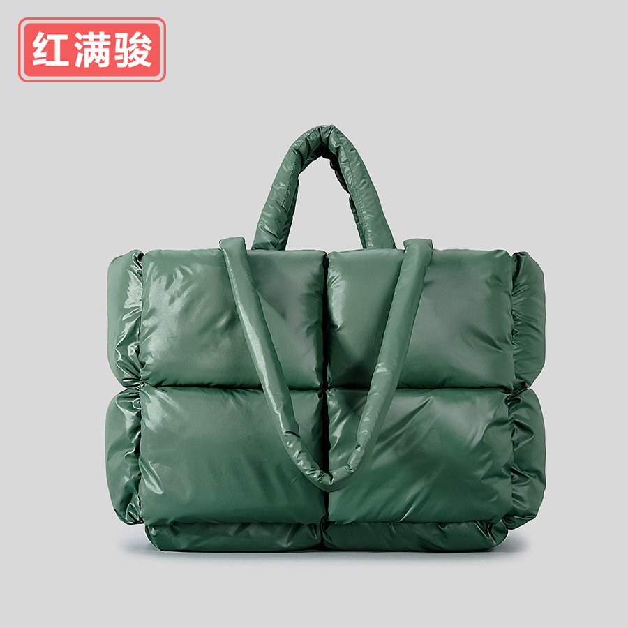 Nuevo más tamaño abajo Chaqueta de algodón de las mujeres suave espacio bolso de algodón moda simple lleno hombro bolsa de mensajero