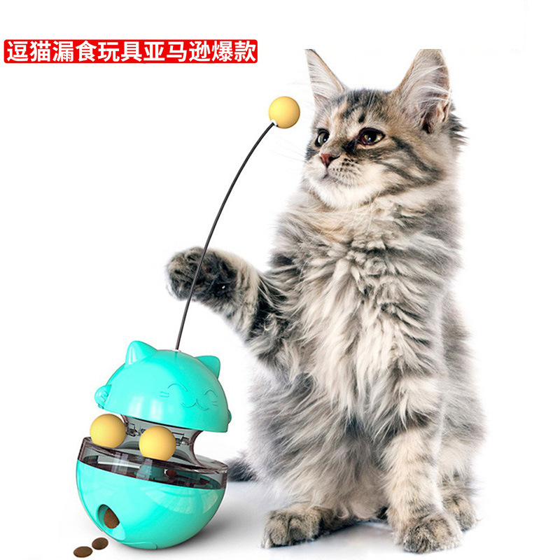 Suministros para mascotas nuevo gato vaso de comida bola divertido gato palo tocadiscos auto-Hola juguete sub-suministros para mascotas
