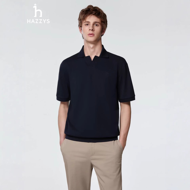 Cross-Border Celebrity-Style Haggis Men's Polo Shirt with Seagull Collar, Antibacterial, Anti-Mite, Loose Fit, Short-Sleeve Cross-Border Celebrity-Style Haggis Men's Polo Shirt with Seagull Collar, Antibacterial, Anti-Mite, Loose Fit, Short-Sleeve