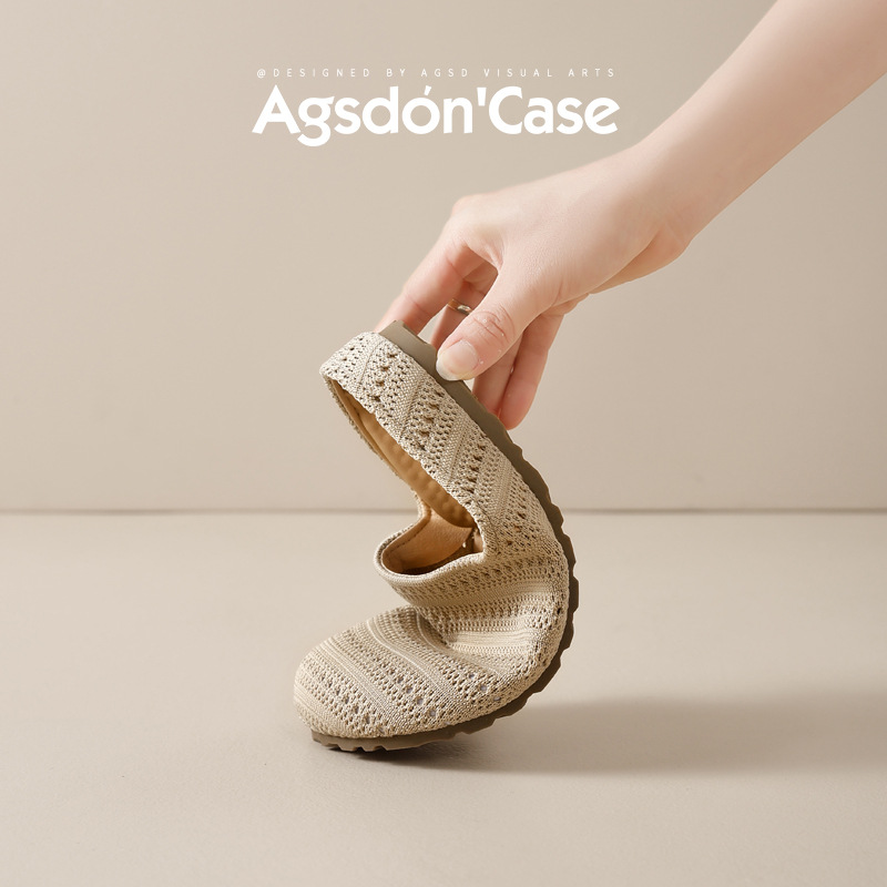 Augustion trenzado Baotou medias pantuflas mujer 2025 nuevo verano suela gruesa ropa exterior sandalias y pantuflas casuales