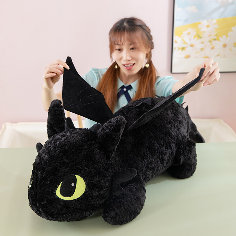 卡通呆萌可爱小龙公仔毛绒玩具小黑飞龙玩偶儿童安抚娃娃生日跨境|undefined