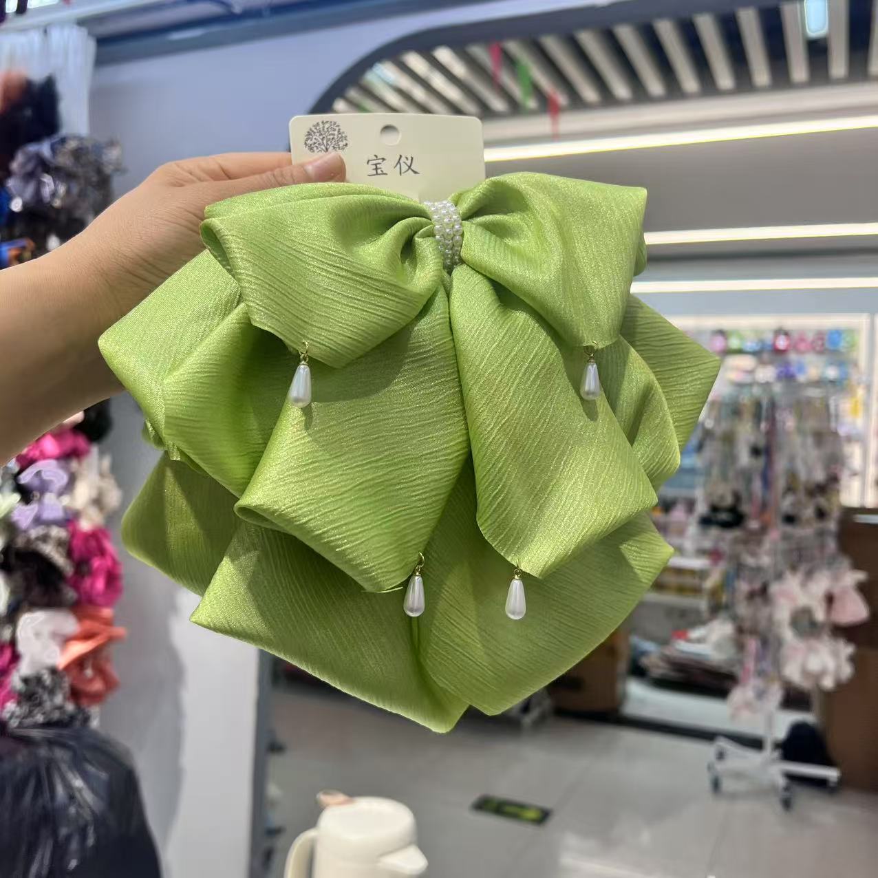 [Customized] 2025 New Summer Style Customized Pendant Bow Hairpin Spring Clip on the Back of the Head