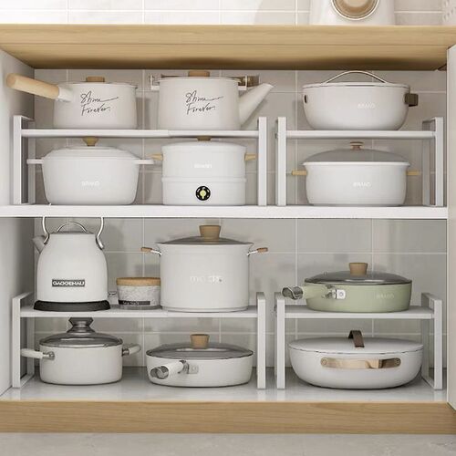 Retractable kitchen layered storage rack cabinet partition cabinet layered rack spice storage desktop shelf storage rack