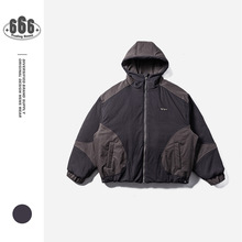 BUILTTOLAST复古拼色连帽冬季棉服男女面包服加厚飞行夹克棉衣M55