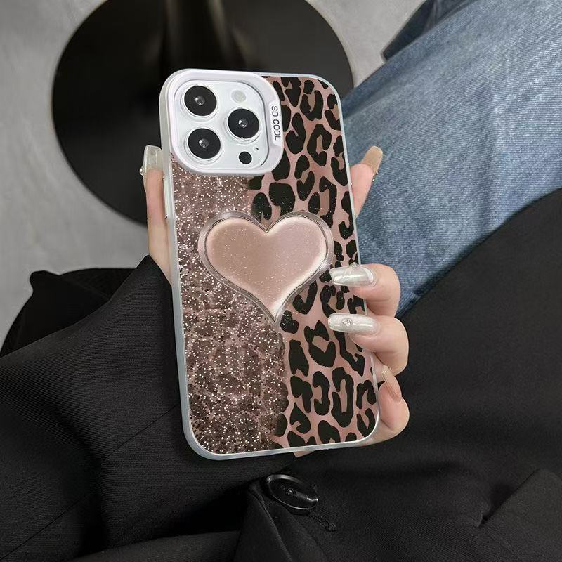 Nueva carcasa de gas para iPhone 16 funda para teléfono móvil Apple 15promax/14 estampado de leopardo 13pro12 Europa y América 11