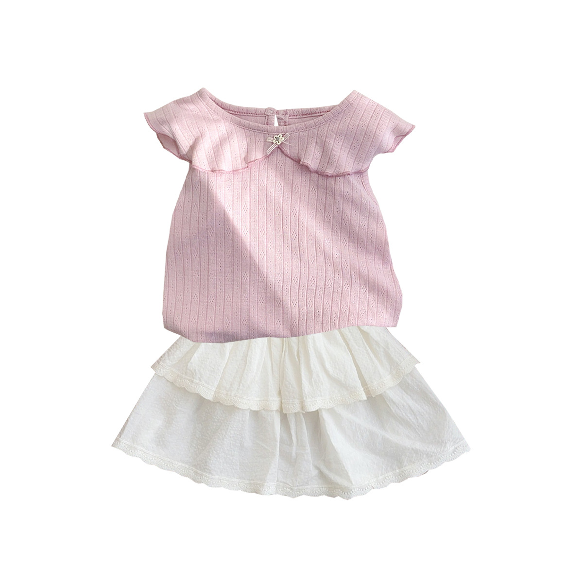 Verano nuevo estilo pequeño mes estilo occidental pequeño traje lunares protector solar chaleco ligero sin mangas vestido de media longitud traje de tres piezas