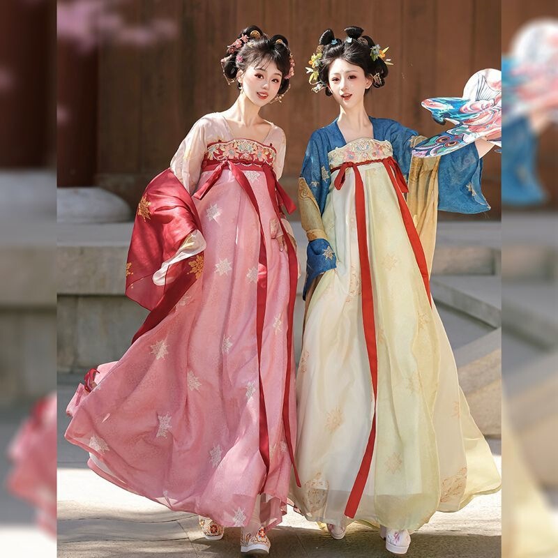 Lanhua Zi Hanfu for Women【Fragrant Splendor】Tang-Style Restored Qixiong Eight-Piece Skirt Daily Fairy-Like Spring and Summer Outfit Lanhua Zi Hanfu for Women【Fragrant Splendor】Tang-Style Restored Qixiong Eight-Piece Skirt Daily Fairy-Like Spring and Summer Outfit