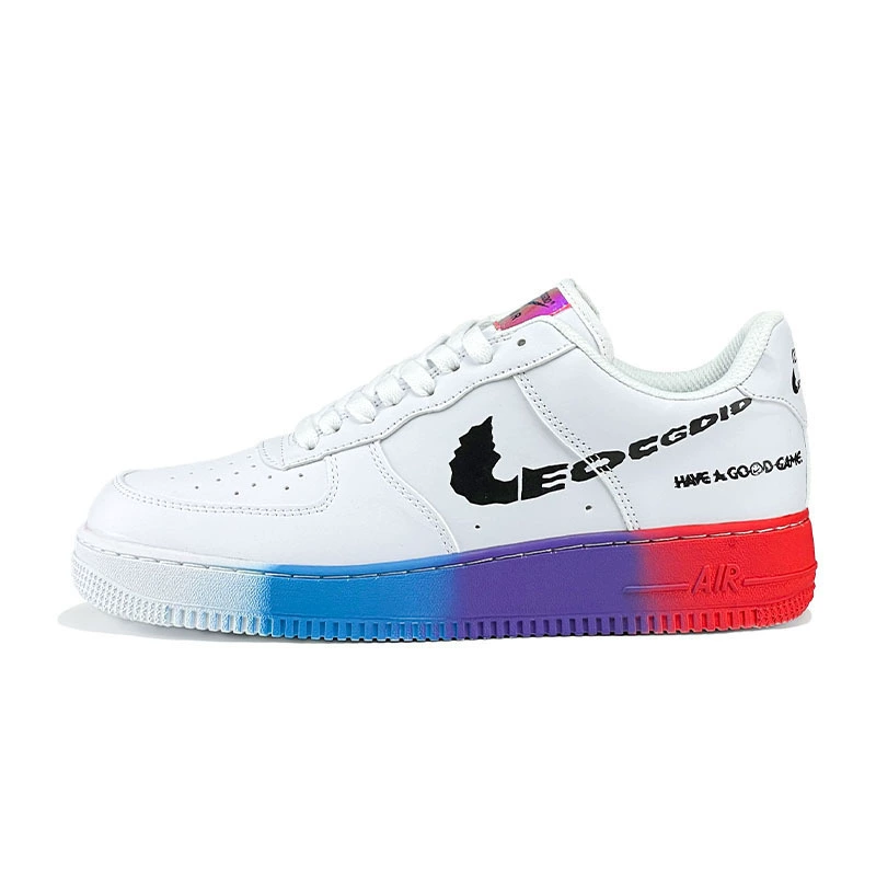 Кроссовки низкие (Nike Air Force 1), демисезонная повседневная белая, разноцветные варианты, размеры 36–44