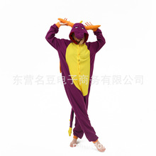紫玉龙动物卡通连体睡衣摇粒绒长袖秋冬情侣女家居服情趣居家