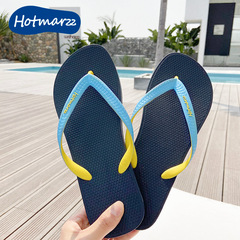 Hotmarzz/Black Marrs Herringbone Men's Anti-Slip Outdoor Slides for Men Beach and Sea Beach Slippers Summer Couple