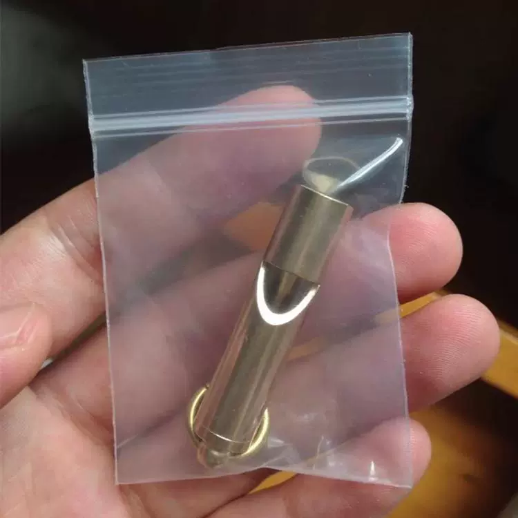 Travel brass retro keychain handmade, copper whistle